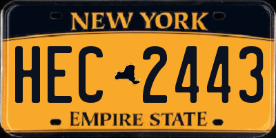NY license plate HEC2443