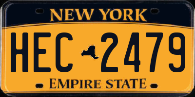 NY license plate HEC2479