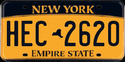 NY license plate HEC2620