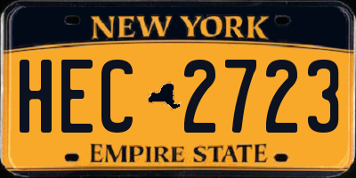 NY license plate HEC2723
