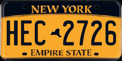 NY license plate HEC2726