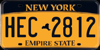 NY license plate HEC2812