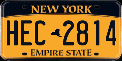 NY license plate HEC2814