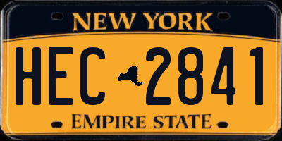 NY license plate HEC2841