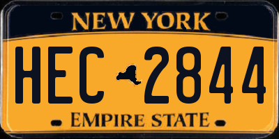 NY license plate HEC2844