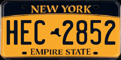 NY license plate HEC2852