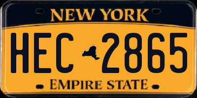 NY license plate HEC2865