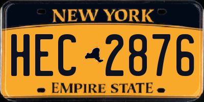 NY license plate HEC2876