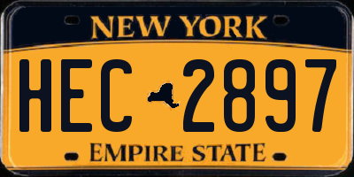 NY license plate HEC2897