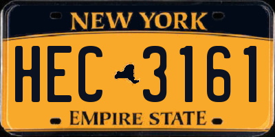 NY license plate HEC3161
