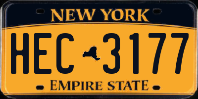 NY license plate HEC3177