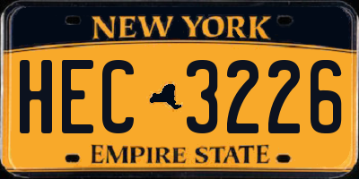 NY license plate HEC3226