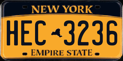 NY license plate HEC3236