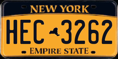 NY license plate HEC3262