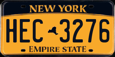 NY license plate HEC3276