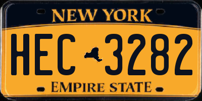 NY license plate HEC3282