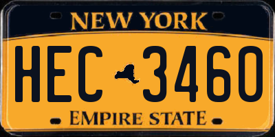 NY license plate HEC3460