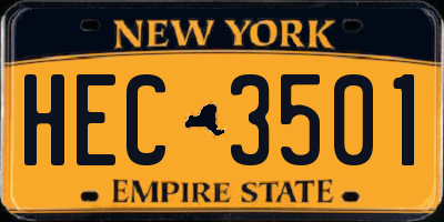 NY license plate HEC3501