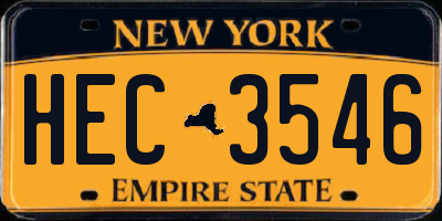 NY license plate HEC3546
