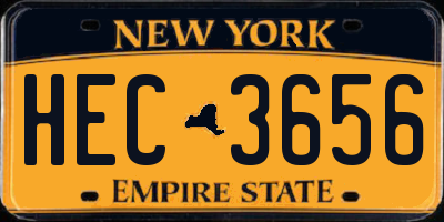 NY license plate HEC3656