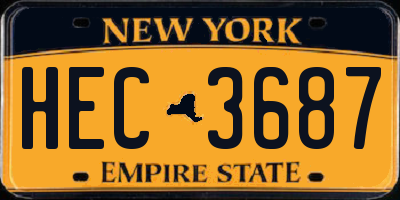 NY license plate HEC3687