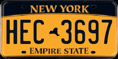 NY license plate HEC3697