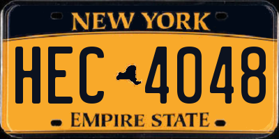 NY license plate HEC4048