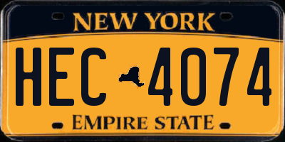 NY license plate HEC4074
