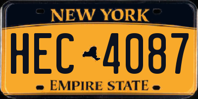 NY license plate HEC4087