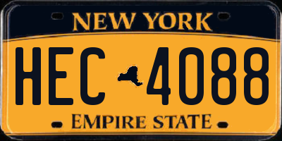 NY license plate HEC4088