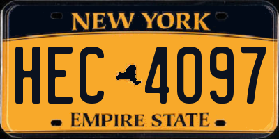 NY license plate HEC4097
