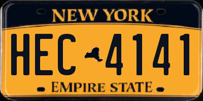 NY license plate HEC4141