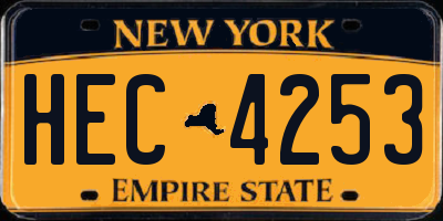 NY license plate HEC4253
