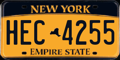 NY license plate HEC4255