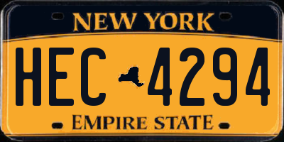 NY license plate HEC4294