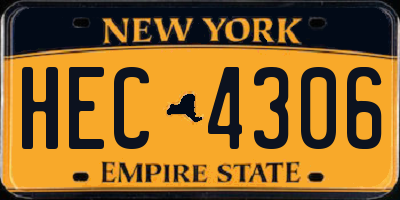 NY license plate HEC4306
