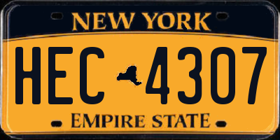 NY license plate HEC4307