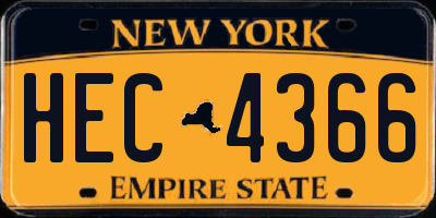 NY license plate HEC4366