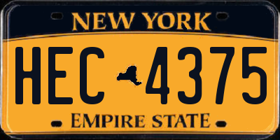NY license plate HEC4375