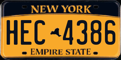 NY license plate HEC4386