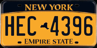 NY license plate HEC4396