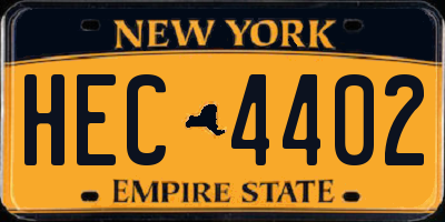 NY license plate HEC4402