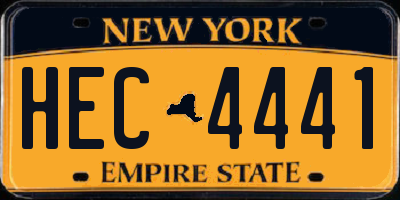 NY license plate HEC4441
