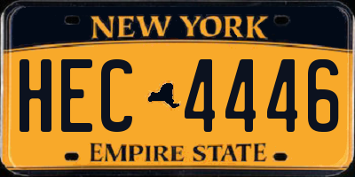 NY license plate HEC4446