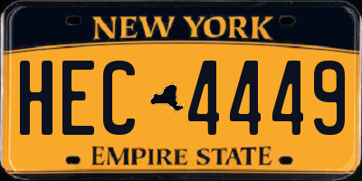 NY license plate HEC4449
