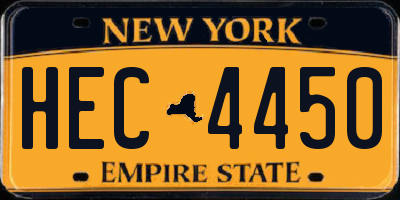 NY license plate HEC4450