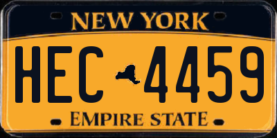 NY license plate HEC4459
