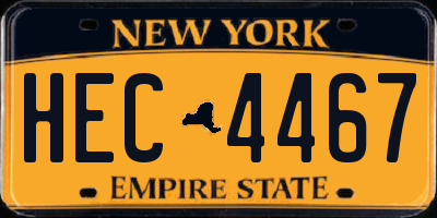 NY license plate HEC4467