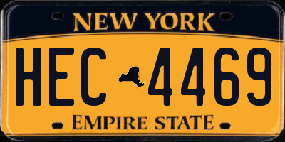NY license plate HEC4469