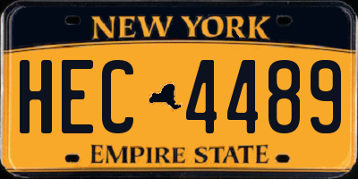 NY license plate HEC4489